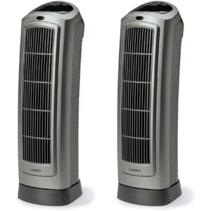 Lasko 1500W Portable Oscillating Ceramic Heater Tower w/Digital Display, 4 Pack