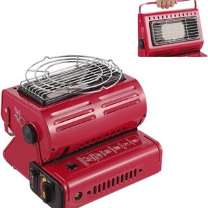 LIUD with Handle Camping Stove Portable Heater for Camping Tent Heater Butane Heater with Shelf Ceramic Heater for Camping Garage Ice Fishing Patio/Can Boil Water for Cooking/1.3kw