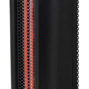 LifeSmart HT1053 1500 Watt Portable 24 Inch Electric Infrared Quartz Tower Space Heater for Indoor Use with 2 Heating Elements, Black