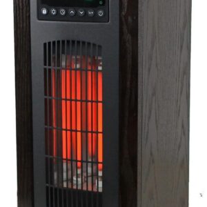 LifeSmart LifePro 1500 Watt 1500 BTU Infrared Quartz Indoor Tower Space Heater with Remote Control for Warm Comfortable Rooms, Black