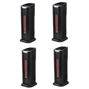 Lifesmart 2 Element Quartz Infrared Portable Tower Heater and Fan (4 Pack)