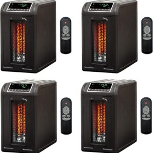 Lifesmart 3 Element 1500W Quartz Infrared Electric Room Space Heater (4 Pack)