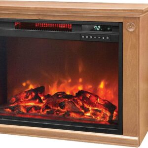 Lifesmart 3 Element Quartz Infrared Electric Portable Fireplace Space Heater