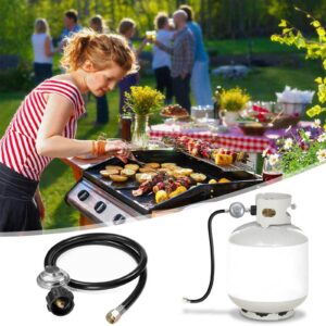 Mittory Gift for Women, Mewn 4 Feet Propane Adapter Hose Extension Replacement for QCC1/Type1 Propane Tank