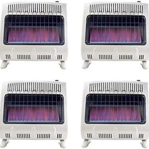 Mr. Heater 30,000 BTU Vent  Blue Flame Natural Gas Heater MHVFB30NGT (Pack of 4)