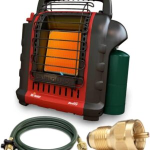 Mr. Heater MH9X 4-9000 BTU Portable Buddy Heater Bundle with 10-Feet Hose Propane Hose with Adapter (3 Items)