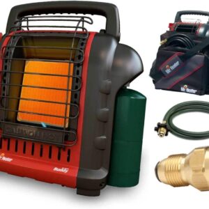 Mr. Heater MH9X 4-9000 BTU Portable Buddy Heater Deluxe Travel Bundle with Buddy Bag, 10-Feet Hose and Adapter (4 Items)