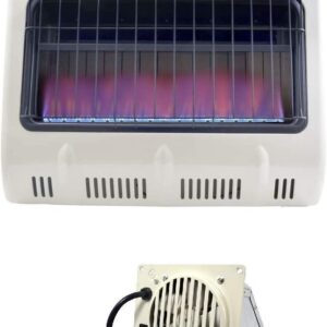 Mr. Heater MHVFB20NGT Vent- 20,000 BTU Blue Flame Natural Gas Heater + Mr. Heater F299201 Vent- Blower Accessory Kit (2016 – present)