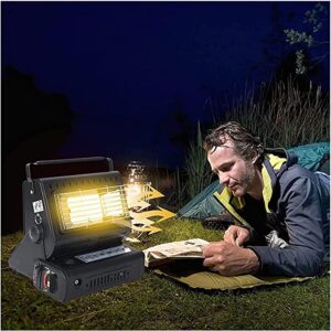 NaoSIn-Ni Portable Propane Heater Stove, 2 in 1 Tent Heater Gas Stove Camping Indoor Outdoor Use, Adjustable Winner Warmer Heating Furnace