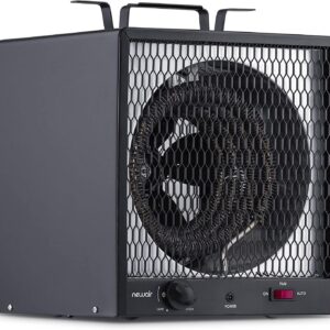 NewAir Portable Heater (240V) Portable Electric Garage Heater Heats Up to 800 sq. ft. with 6-Foot Cord Wrap and Carrying Handle | 5600 Watt Portable Electric Shop Heater for Garage and work shop