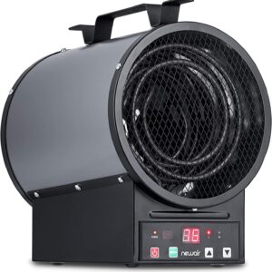 NewAir, NGH500GA00, 2-in-1 240V 4800 Watt Portable or Mountable Garage Heater, Heats Up to 500 Square Feet, Gray