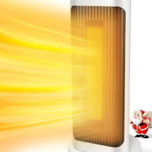 Novamilion Space Heater for Indoor Use, 1500W Fast Heating Electric Heater with Thermostat, Widespread Oscillation, Over Heating & Tip-over Protection, PTC Room Heater, Portable for Office Bedroom