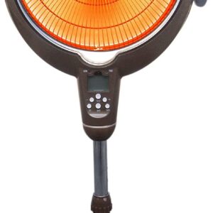 Optimus 14″ Oscil Pedestal Digital Dish Remote Heater, Black