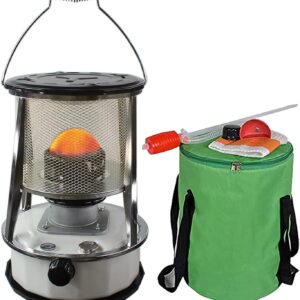 Outdoor Heater Kerosene Oil Heater, Outdoor Camping Kerosene Diesel Stove, White Camping Oil Heaters for Indoor Outdoor(6L) (Color : White)
