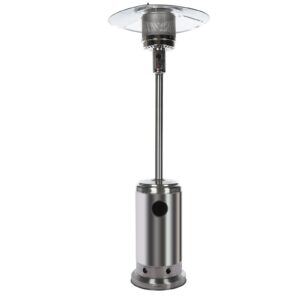 Outdoor Patio Heater With Wheels,Propane 46,000 BTU Premium Outdoor Patio Heater