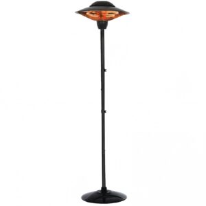 Patio Heater, Outdoor Heater, 1500W Infrared Heater Waterproof Tip-Over Protection Electric Heater for Outdoor Use Freestanding