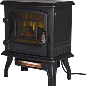 Pleasant Hearth ES-217-10 17″ Infrared 2 Stage Heater Electric Stove, Black