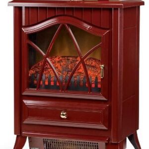 Plow & Hearth Portable Indoor Home Compact Electric Stove, in Red