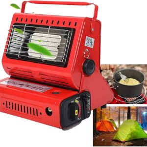 Portable Butane Stove Camping Gas Heaters For Outside, Compact Mobile Lightweight Portable Heater For Camping Fishing Butane Canisters (Color : RED)