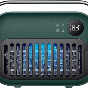 Portable Electric Heater Small Space Heater, 2200W PTC Ceramic Heater with Remote Control, Built-in Mercury Lamp, 24H-Timer and Overheat Protection, Portable Wall Mountable Heater Heating Heater Fan