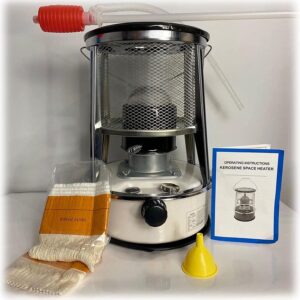 Portable Heater Kerosene Stove Camping Oil Heaters Mobile Emergency Stove Burner with 6 Wicks 4.6L 6L with Storage Bag 360°Surround Heating (Color : White (6L 6 Wicks))