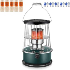Portable Kerosene Heater Stove Indoor Kerosene Heater Height Adjustable Oil Heaters for Home Indoor Outdoor Camping Deck-6L A