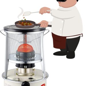 Portable Kerosene Heaters Non Electric Kerosene Stove Burner, 4.6L/6L Adjustable Flame Efficient Convection Kerosene Heater Stove for Indoor Outdoor Heating Cooking (Size : 6L-6 Dochte-2 Handschuhe)