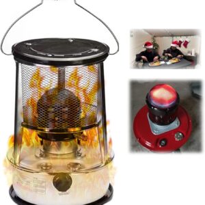 Portable Kerosene Oil Heater Tent Heaters Efficient Camping Stove Indoor 360° Surround Heating with 6 Wicks and 2 Pairs of Gloves with Fall Protection (Size : 6L/White)
