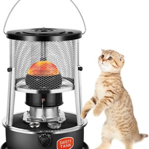 Portable Kerosene Stove Heater for Field Camping 4.5L Convection Style Kerosene Heaters Multifunctional Kerosun Heater with Cotton Core (Color : Black)