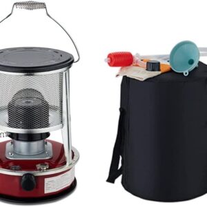 Portable Kerosene Stove Heater for Indoor/Outdoor, Compact Convection Kerosene Space Heater 9000 BTU for Patio Camping, Red