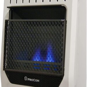 ProCom Dual Fuel Ventless Blue Flame Heater – 10,000 BTU, Manual Control – Model# MG10HBF-R (Renewed)