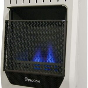 ProCom Heating Natural Gas Vent  Blue Flame Gas Space Heater – 10,000 BTU, T-Stat Control – Model# MN100TBG