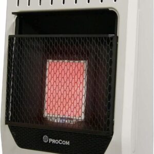 ProCom Heating Natural Gas Vent  Infrared Gas Space Heater – 10,000 BTU, T-Stat Control – Model# MN1PTG