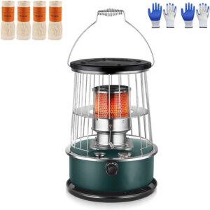 Portable Kerosene Stove Heater Kerosene Heater, Non Electric Heaters for Indoor Outdoor Height Adjustable Oil Heaters for Home Indoor Outdoor Camping Deck-6L A