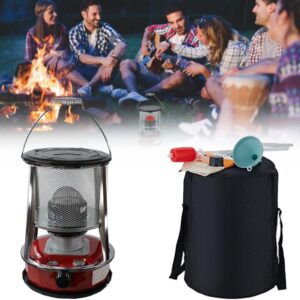 Portable Kerosene Stove Heater with Stove Bag,Lightweight Stainless Steel Oil Heater Glass Burner,Compact Convection Kerosene Space Heater for Indoor Outdoor Camping Supplies