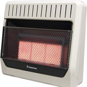 ProCom ML3PHG Heating Propane Gas Ventless Infrared Plaque Heater, 28,000 BTU, 30,000, Black