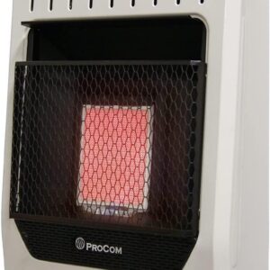 ProCom Natural Gas Ventless Infrared Plaque Heater – 10,000 BTU, Manual Control – Model# MN1PHG-R (Renewed)