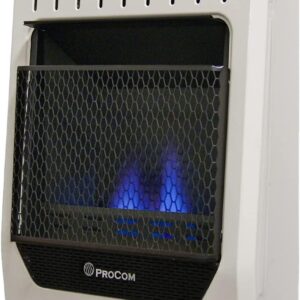ProCom Ventless Dual Fuel Blue Flame Wall Heater – 10,000 BTU, T-Stat Control – Model# MG10TBF-R (Renewed)