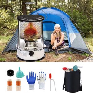 QDF 2600W Lightweight Non Electric Heaters for Indoor Use Kerosene Heater Stove, Portable Heater Camping, with Storage Bag, Adjustable Firepower (Color : 6L)