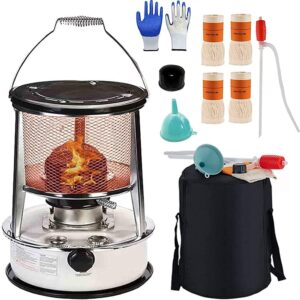 QDF 9000BUT/H Kerosene Stove Burner Non Electric Emergency Space Heaters for Indoor Use, with Storage Bag, Adjustable Flame, for Ice Fishing Hiking Survival Emergency Patio (Color : 6L)
