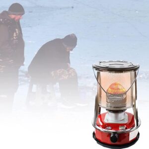 Red Outdoor Kerosene Heater, Light Portable Efficient Camping Stove for Heating, Camping Mini Heater for Camping Caravan Tent Fishing(4.6 L) (Color : Red)