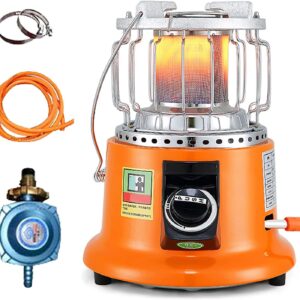 Space Heater, Portable Small Natural Gas/Liquefied Gas Energy Efficient Heaters for Home Room, Portable Winter Heating Stove for Cooking Keep Warm, Temperature Adjustable ( Color : Liquefied Gas )