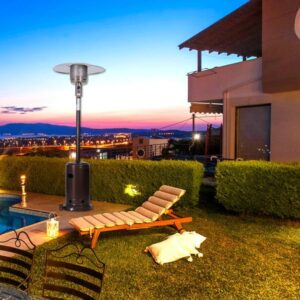 Space Heater,Patio Heaters Tall Propane,88 Inches Tall Premium Standing Patio Heater,With Auto Shut Off And Simple Ignition System,Wheels And Base Reservoir