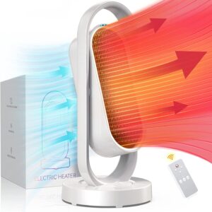 Space Heaters for Indoor Use, 1500W Portable Heater, PTC Graphene Fast Heating Ceramic Heater Thermostat Energy Efficient Outdoor Heaters for Patio with Remote Control 8H Timer for Large Room