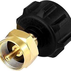 Safest Qcc1 Regulator Propane Refill Adapter for Type 1 Steel Propane Gas Cylinder, 0.5kg Disposable Gas Cylinder, 100% Solid Brass Regulator Att