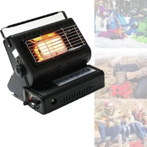 STCK Camping Gas Heater, Outdoor Butane Heater, Gas Heater Portable, Camping Warmer, Gas Heater for Camping Caravan Tent Fishing(Black/Red) (Color : Black)
