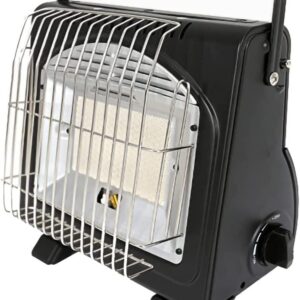 STCK Gas Heater, 1.3kw Portable Gas Heater, Camping Gas Heater, Camping Warmer for Outdoor Camping Fishing Caravan Outdoor Party(Black/Orange) (Color : Black)