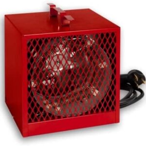 Stelpro ASCH40T Red Construction Heater – 240/208 Volts – 6 foot 12 Awg. molded cable with 3-prong grounded, 30 A 250 V plug – 4000 Watts – 240 Volts