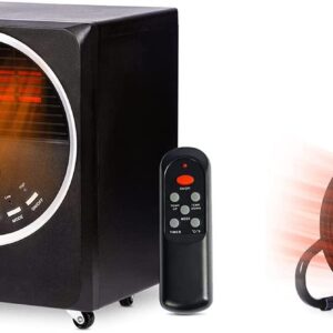 Sunday Living Infrared Space Heater,Electric Portable Space Heater,GD9215BCP-4BJ-NO2,PTC-1500R-NO2