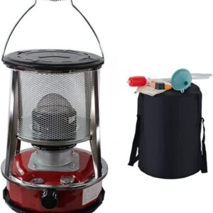 TXNNYLF Portable Kerosene Heater Stove Lightweight Petroleum Heating Furnace with 2 Cotton Core Stainless Steel Camping Stove Oil Heater for Ice Fishing Hiking Hunting Home (Color : 4.6L red)